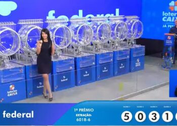 Bilhete principal da Loteria Federal 6018, valendo R$ 500 mil