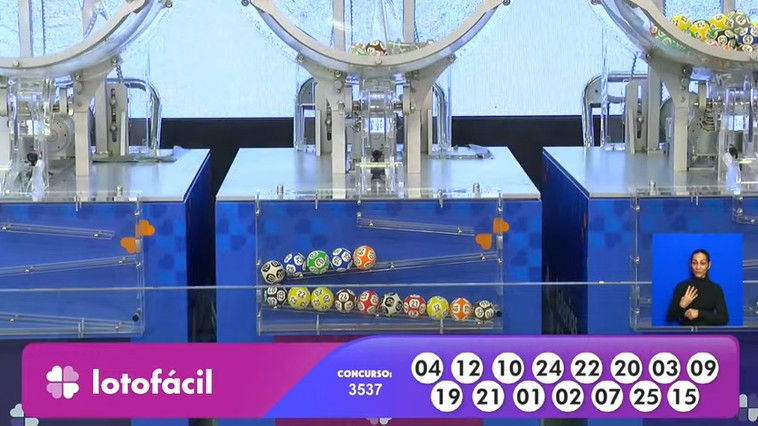 Números do sorteio da Lotofácil 3537