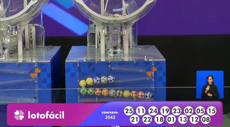 Resultado da Lotofácil 3542 de hoje, quarta-feira (19/11/25)