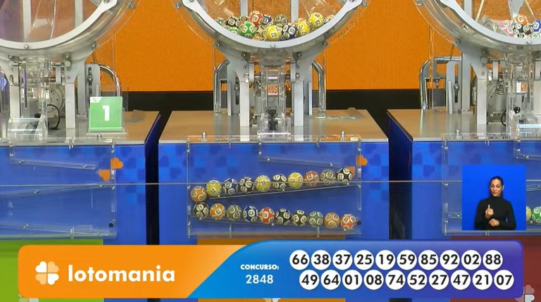 Números do sorteio da Lotomania 2848