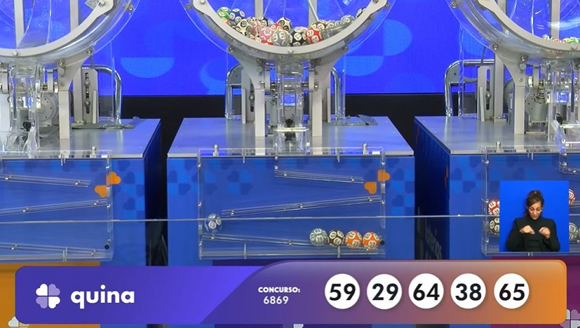 Números do sorteio da Quina 6869
