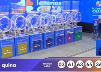 Números do sorteio da Quina 6874