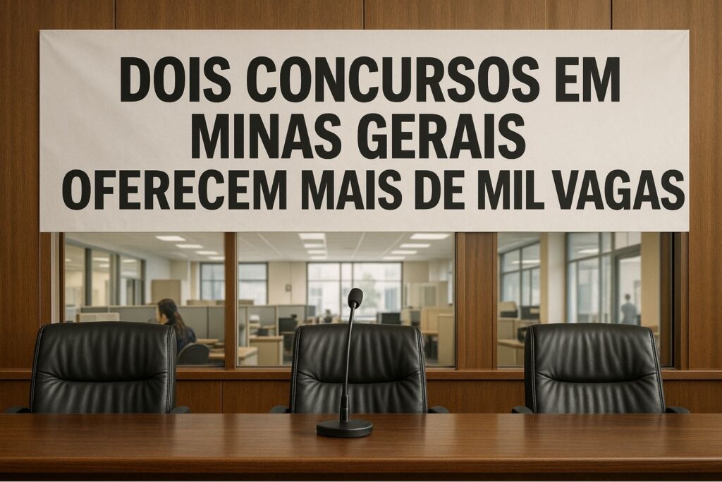 Dois concursos em Minas Gerais oferecem mais de mil vagas com oportunidades para níveis médio, técnico e superior