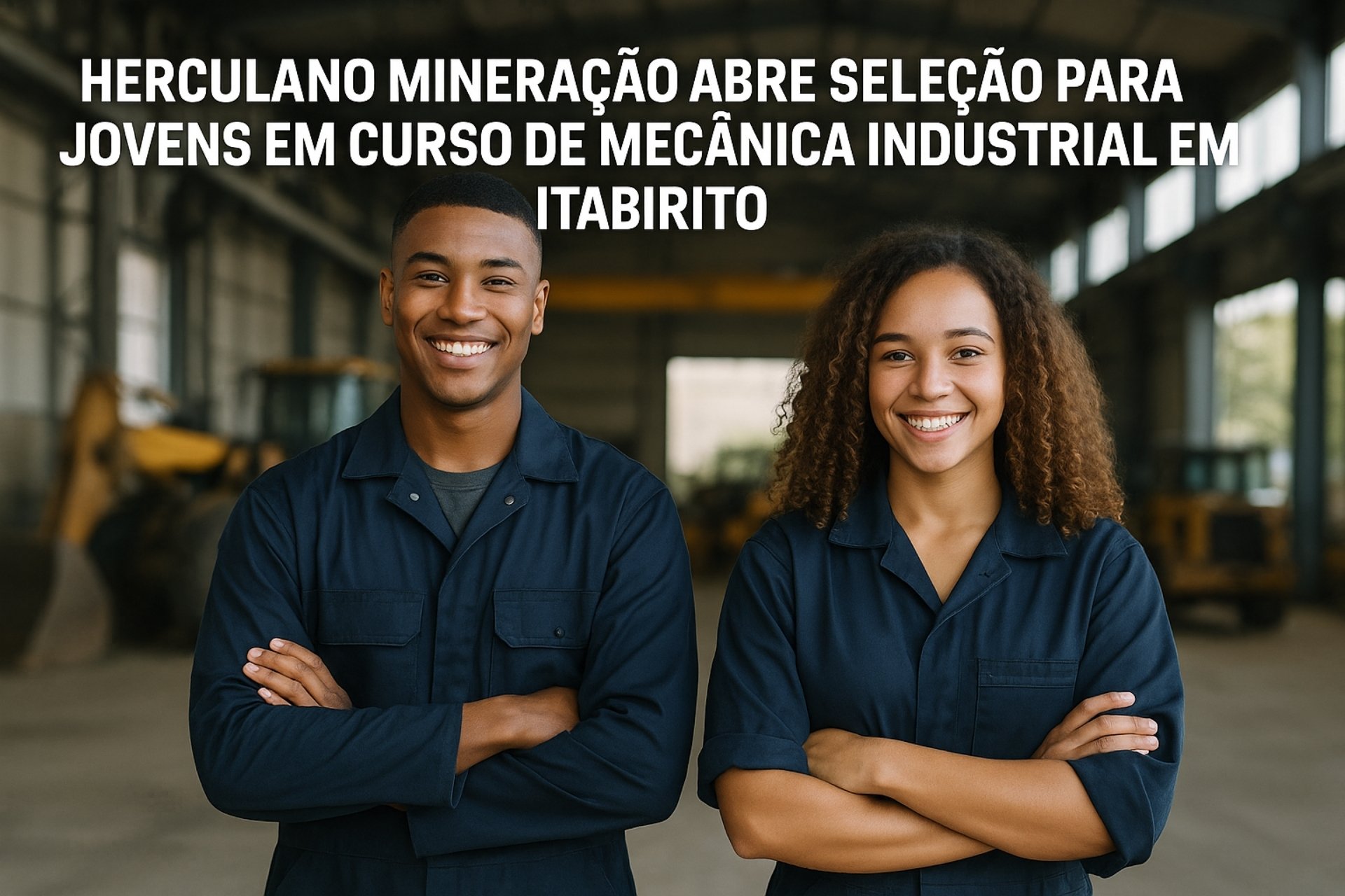 Mineradora abre seleção para jovens em curso de mecânica industrial em Itabirito