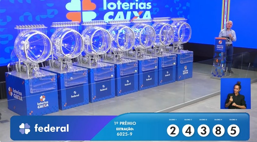 Resultado da Loteria Federal 6025 de hoje, quarta-feira (10/12/25)