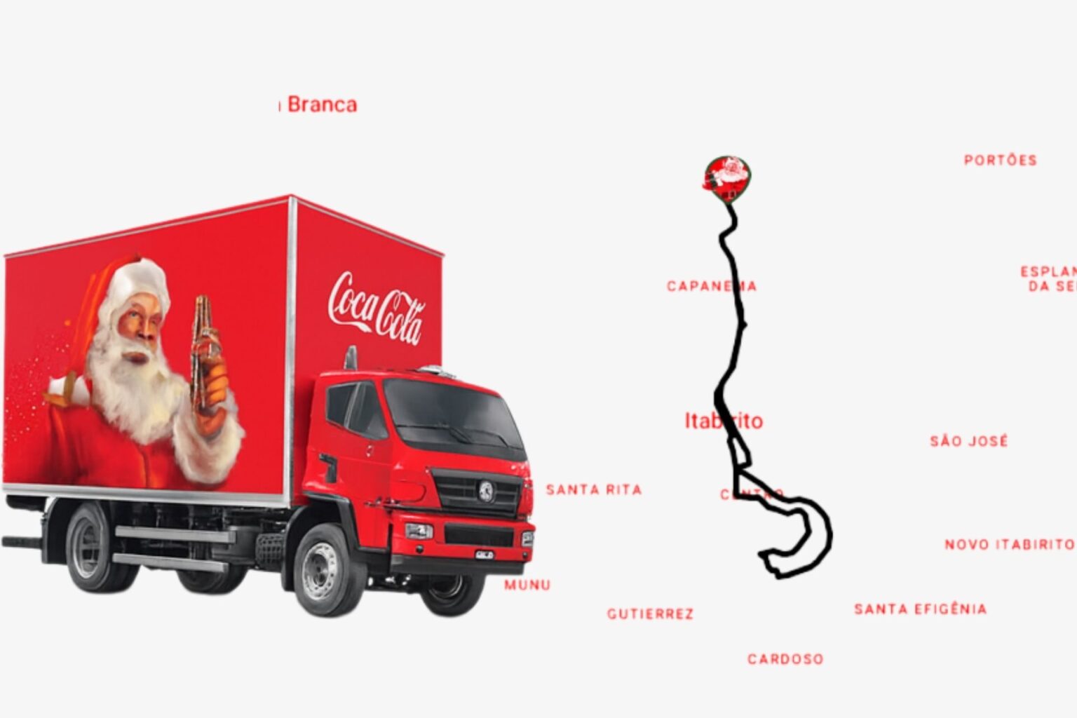 Caravana de Natal da Coca-Cola passa por Itabirito nesta quinta-feira com cinco caminhões iluminados; veja o percurso Caravana de Natal da Coca-Cola passa por Itabirito no dia 4 de dezembro com cinco caminhões iluminados; veja o percurso
