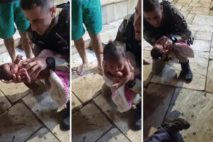 Recém-nascida é salva por policiais militares após parada respiratória no Centro de Mariana-MG Recém-nascida é salva por policiais militares após parada respiratória no Centro de Mariana-MG