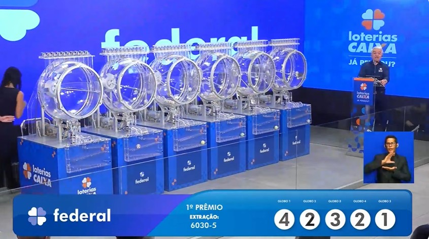 Bilhete principal que vale R$ 500 mil na Federal 6030