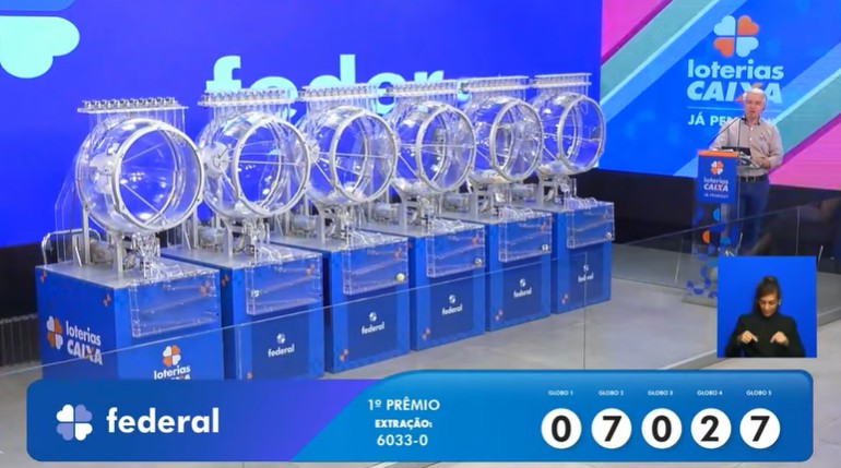 Resultado da Loteria Federal 6033 de hoje, quarta-feira (14/01/26)