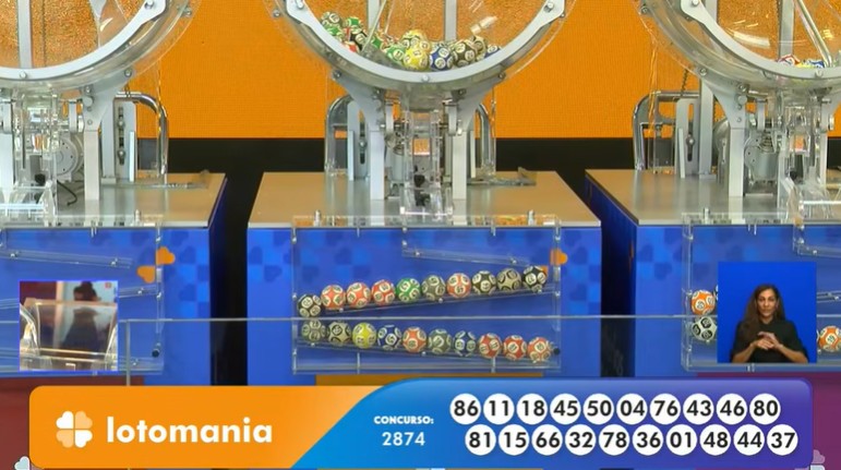 Números do sorteio da Lotomania 2874