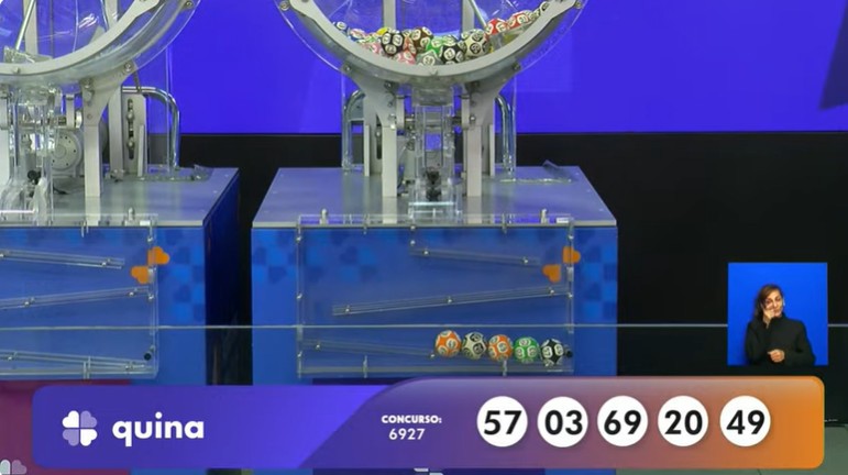 Números do sorteio da Quina 6927