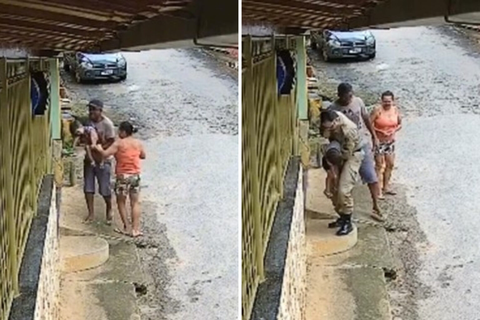 Ato heroico: Policial salva criança engasgada em Diogo de Vasconcelos Ato heroico: Policial salva criança engasgada em Diogo de Vasconcelos