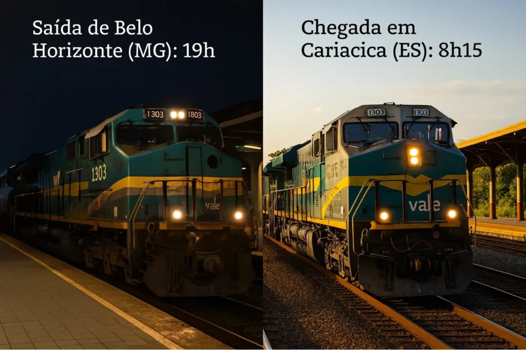 Trem noturno que liga Belo Horizonte e Cariacica começa a operar nesta quinta-feira Trem noturno que liga Belo Horizonte e Cariacica começa a operar neste quinta-feira