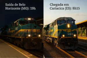 Trem noturno que liga Belo Horizonte e Cariacica começa a operar nesta quinta-feira Trem noturno que liga Belo Horizonte e Cariacica começa a operar neste quinta-feira