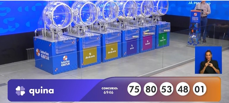 Números do sorteio da Quina 6946