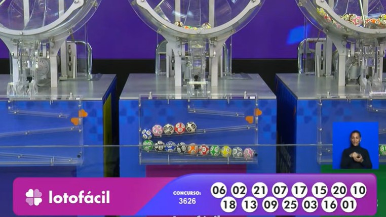 Números do sorteio da Lotofácil 3626