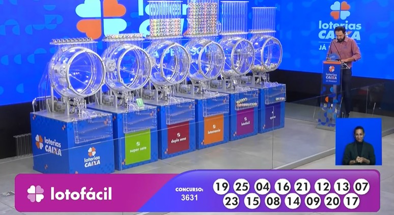 Loterias: Resultado da Lotofácil 3631 de hoje, segunda-feira (09/03/26)