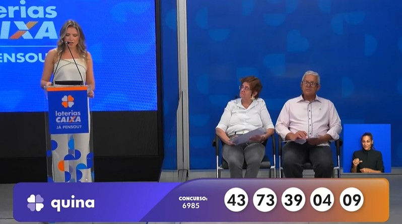 Resultado da Quina 6985 de quarta-feira, 25 de março
