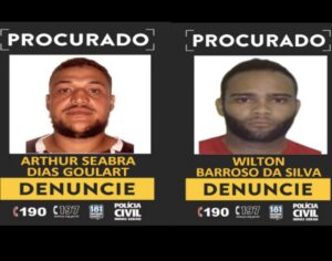 Polícia Civil divulga nomes de foragidos por assalto a joalheria em Ouro Preto
