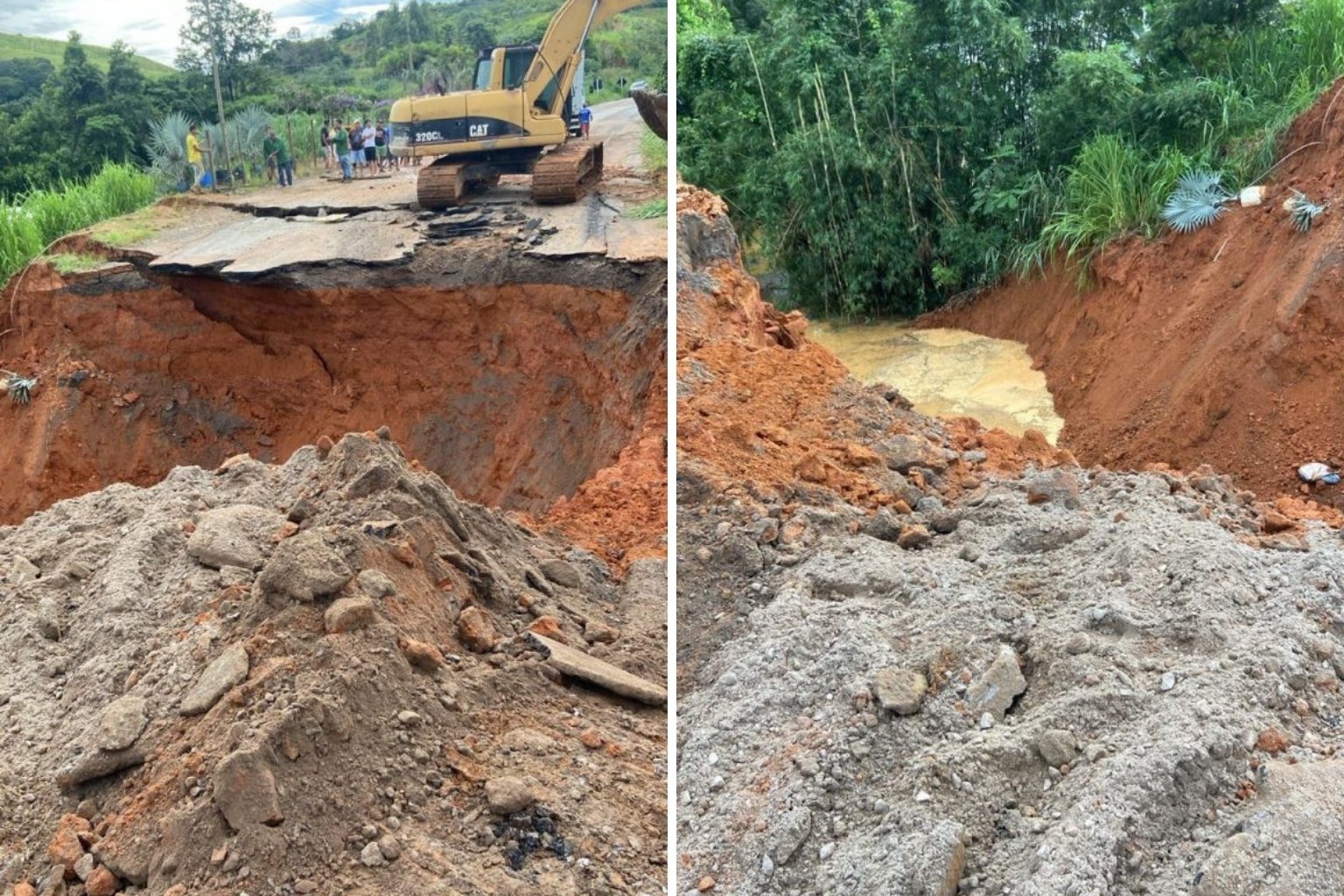 MG-285 tem trecho interditado após pista ceder