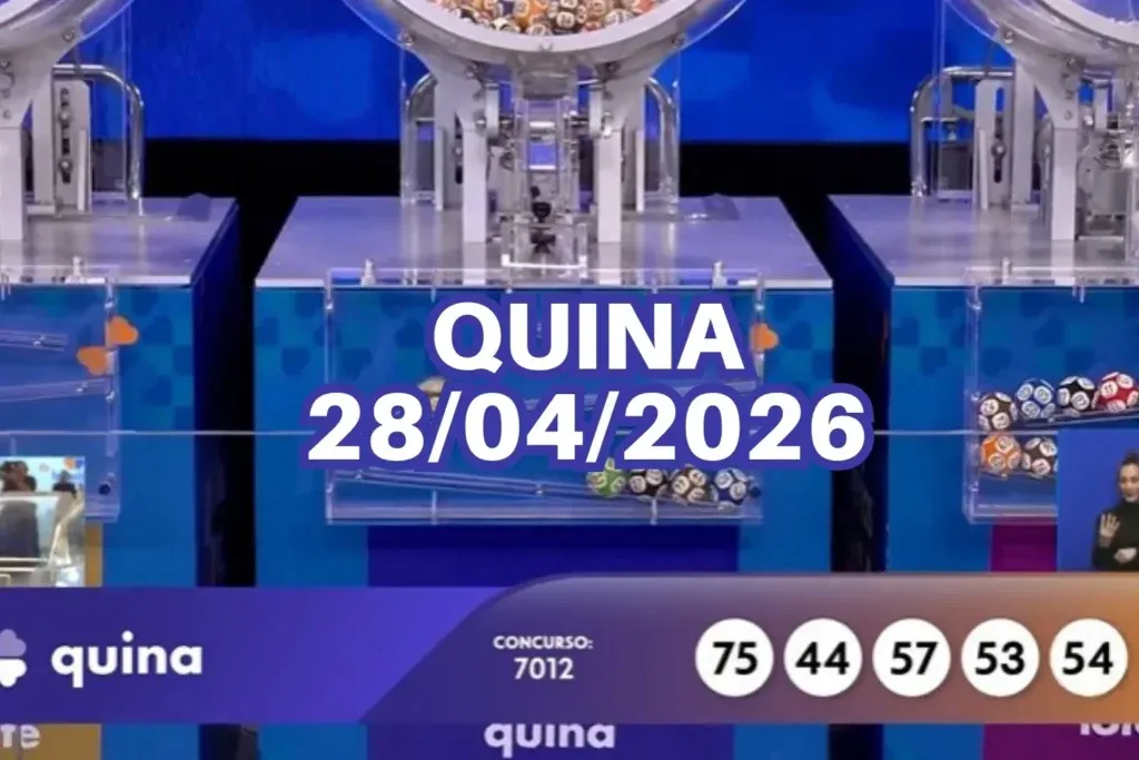 Resultado da Quina 7012 de hoje, terça-feira (28/04/2026) Resultado da Quina 7012 de hoje, terça-feira (28/04/2026)