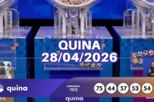 Resultado da Quina 7012 de hoje, terça-feira (28/04/2026) Resultado da Quina 7012 de hoje, terça-feira (28/04/2026)