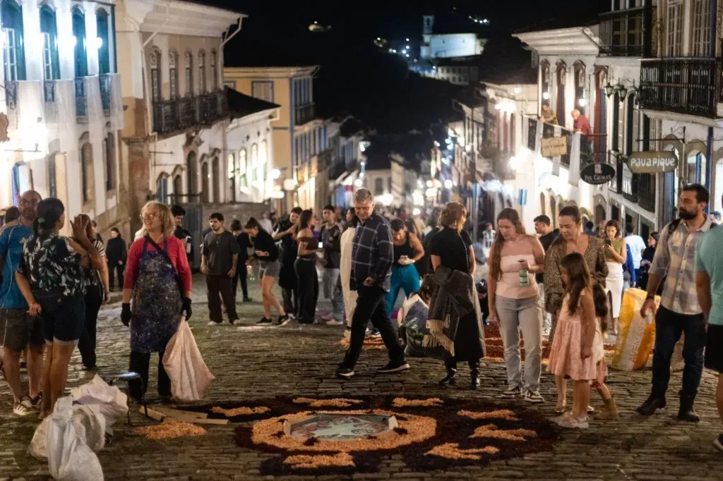 Tapetes devocionais em Ouro Preto