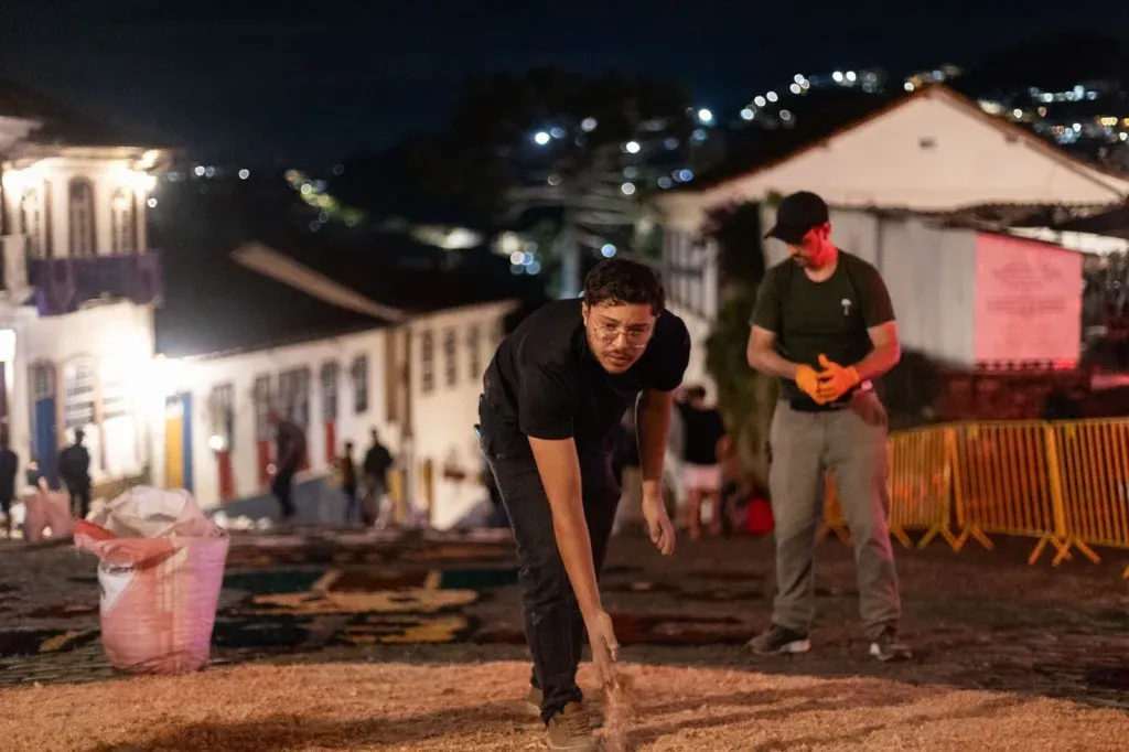 Tapetes devocionais em Ouro Preto