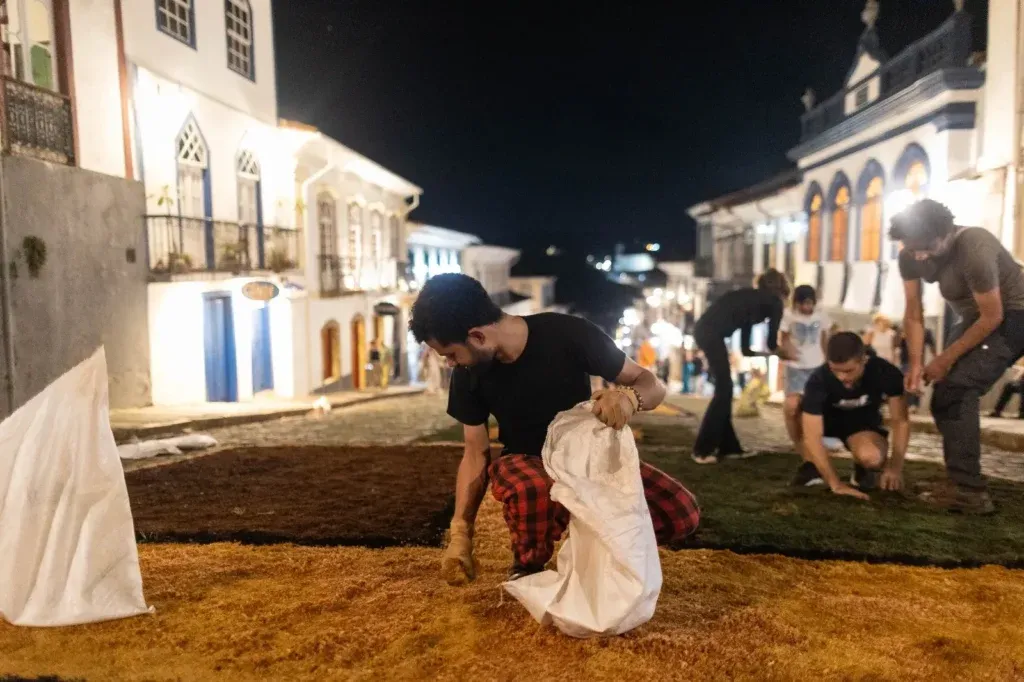 Tapetes devocionais em Ouro Preto