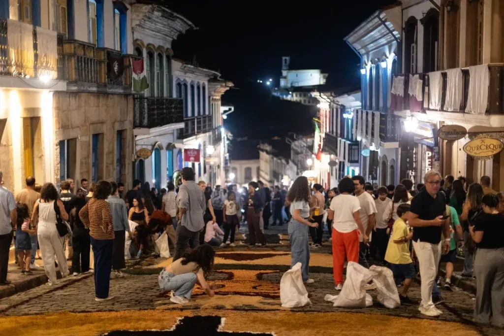 Tapetes devocionais em Ouro Preto