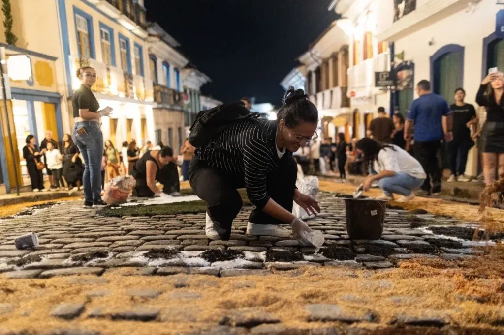 Tapetes devocionais em Ouro Preto