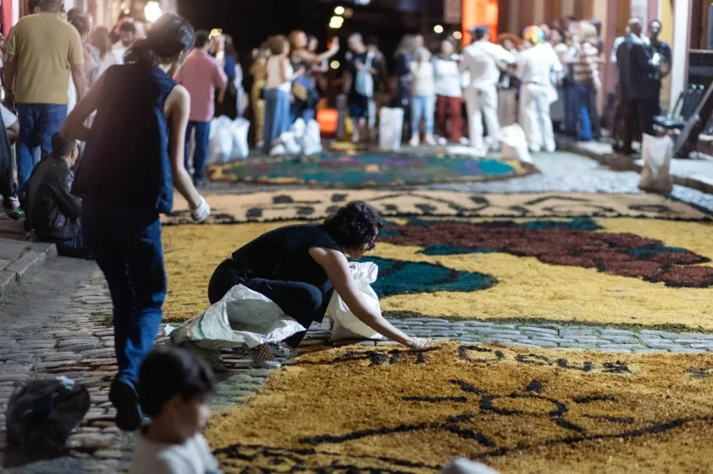 Tapetes devocionais em Ouro Preto