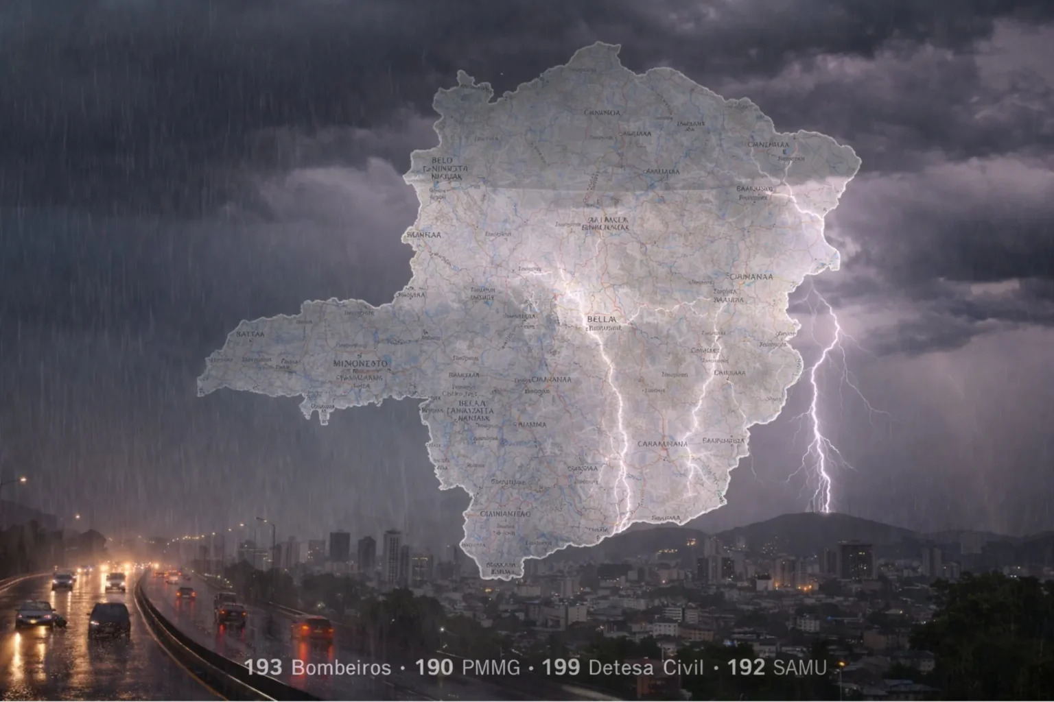 Alerta em Minas Gerais para chuvas fortes e ventos de até 80 km/h nos próximos dias Alerta em Minas Gerais para chuvas fortes e ventos de até 80 km/h nos próximos dias