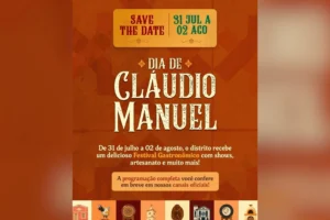 Mariana anuncia festival gastronômico de três dias no distrito de Cláudio Manoel