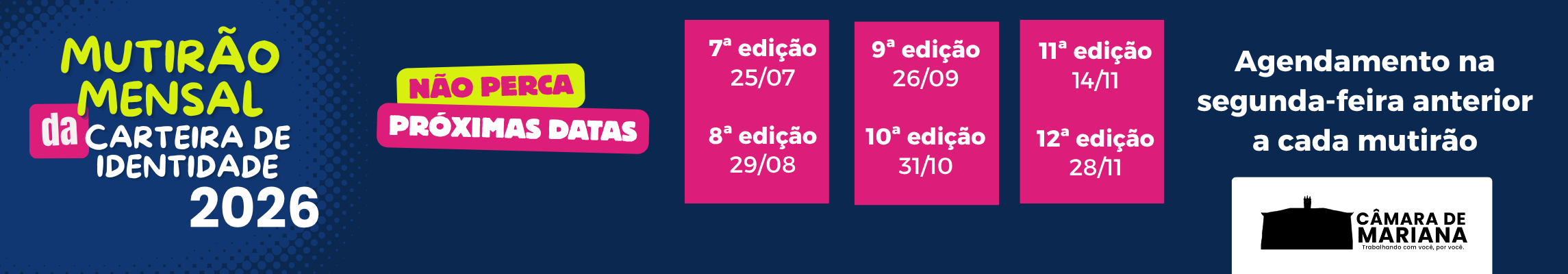 Mutirões no 2º Semestre